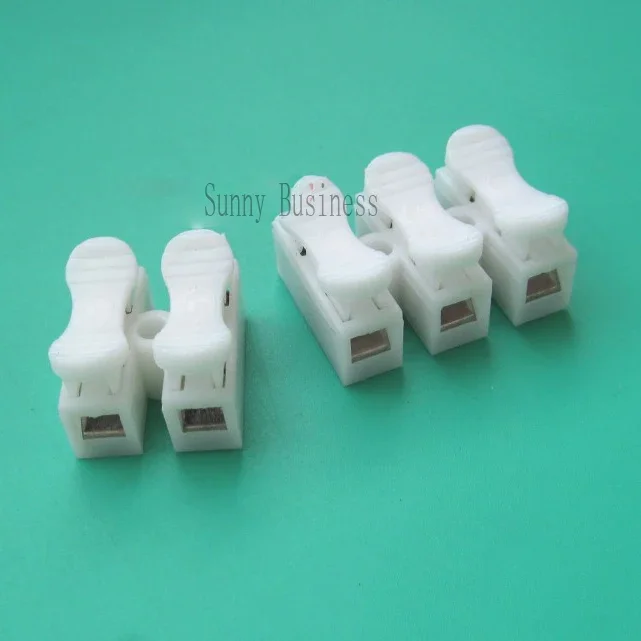 30pcs lot 2 Pins 3pins Electrical  Cable Connectors CH2 Quick Splice Lock Wire Terminals