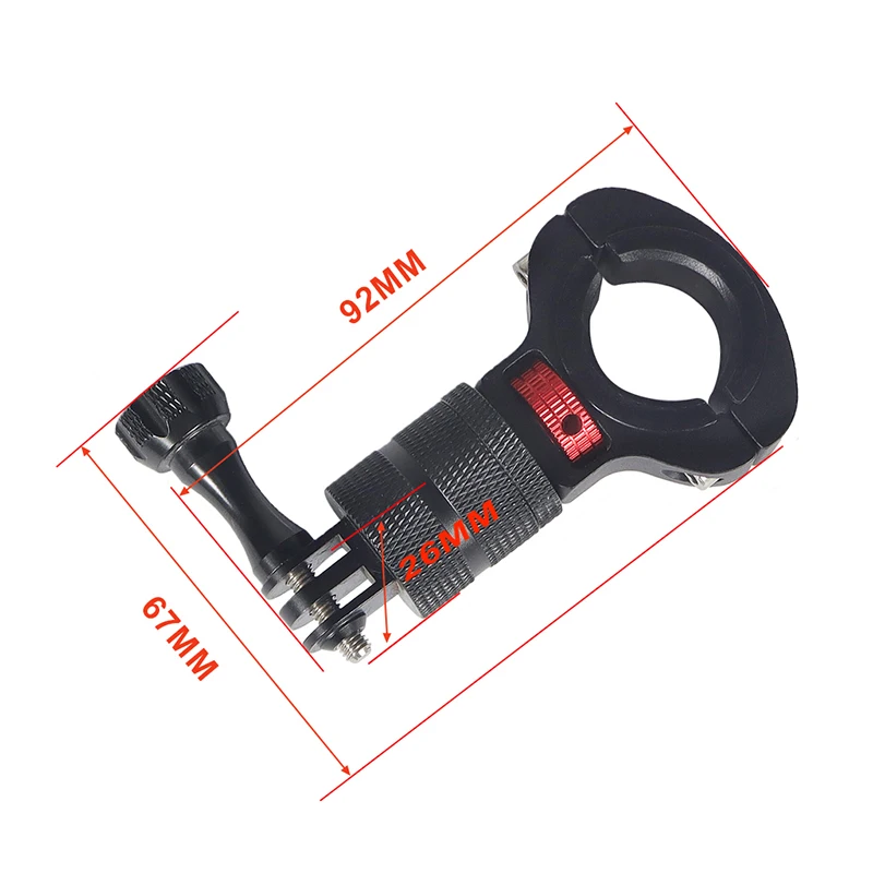 1/4 Schraube Motorrad Lenker Clip Halter Fahrrad Klemme Lenkrad Halterung Metall für Gopro 13 Insta360 DJI OSMO 360 Action Kamera – Detail 11