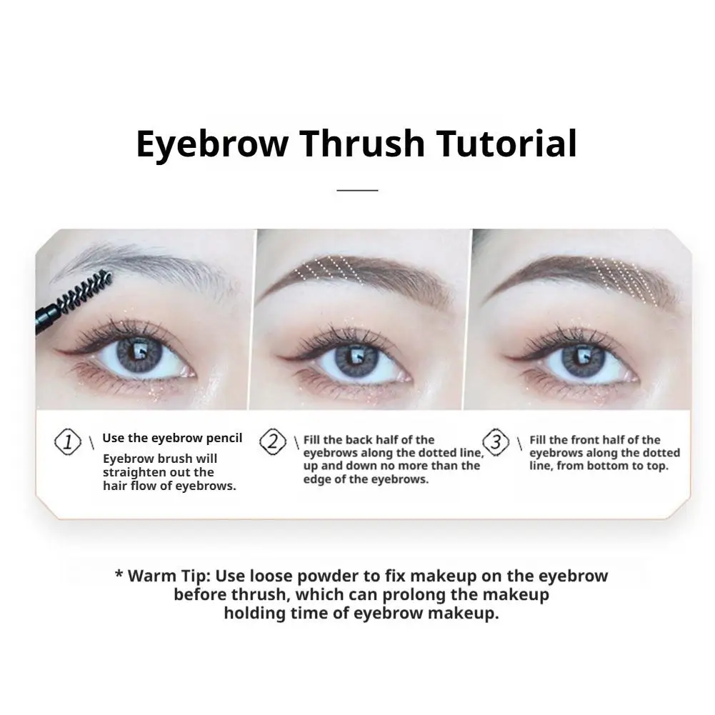 Crayon à sourcils Double extrémité 3 couleurs, naturel, ne se décolore pas, imperméable, remplissage et contour longue durée