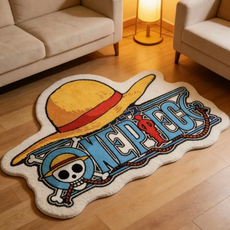 One Piece Anime Spliced Area Rug Peripheral Floor Mat Stain Resistant Carpet Suitable for Living Room Coffee Table Decoration - view 5