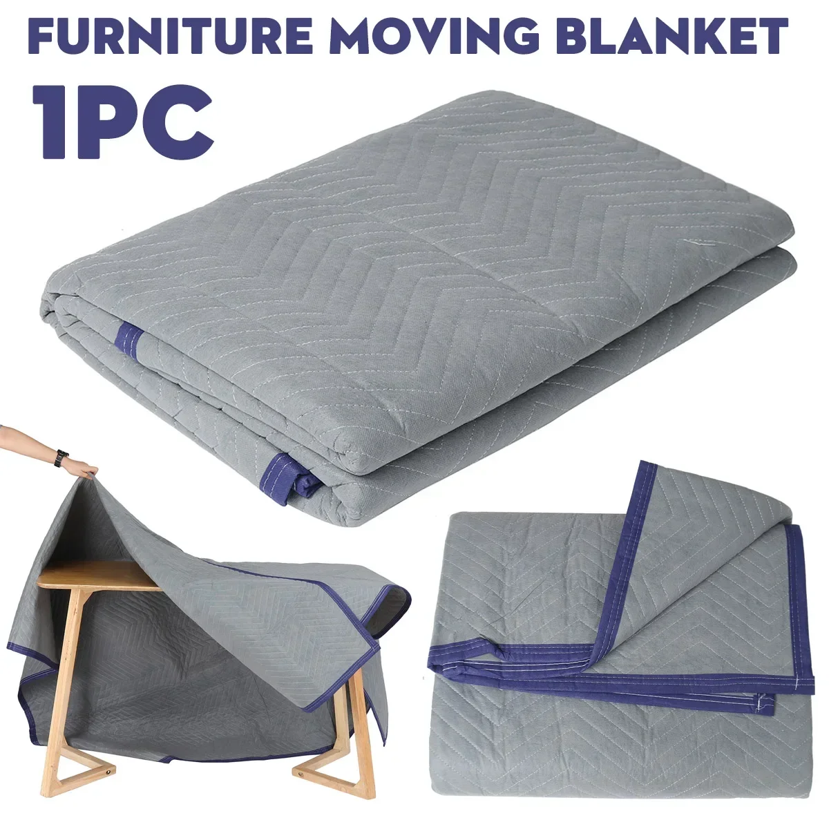 

1pc Furniture Moving Packing Blankets 203x183cm Heavy Duty Protective Multi-functional Shipping Pad