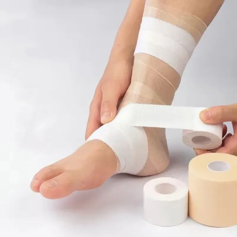 Waterproof White Cotton Rigid Strapping Sports Bandage Tape for Sports Support Sport Support Cotton Athletic Tape First Aid Tool