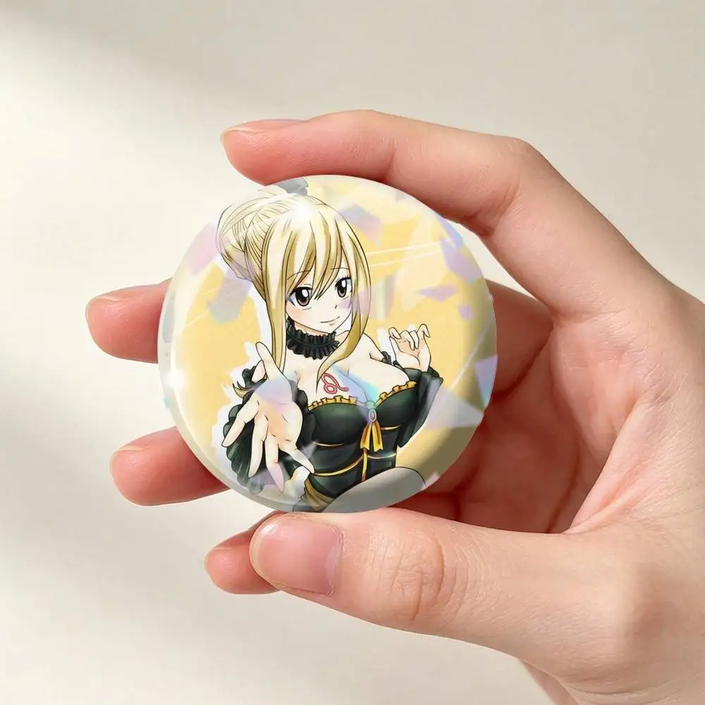 Fairy Tail Lucy Heartfilia Brooch Metal Decorative Brooch Pins for Backpack Clothes Jacket Accessories,Souvenir.