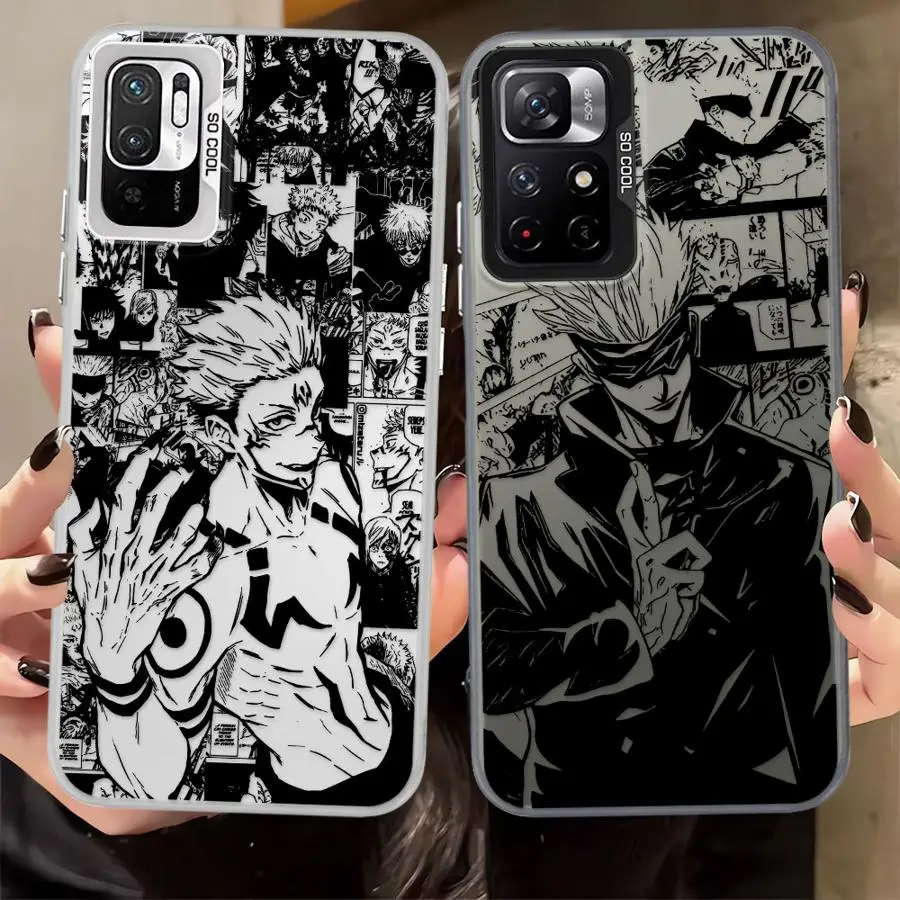 Jujutsu Kaisen Satoru Gojo عودة غطاء الهاتف الحال بالنسبة Xiaomi Poco X3 Pro X3 NFC X5 C51 C50 F4 F3 GT #2