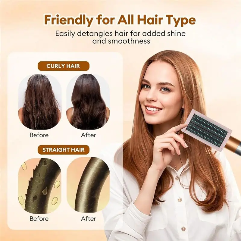 B01C-Soft Smoothing Brush For Dyson Airwrap HS05 Hair Stying Drying Comb For Fine Hair To Smoothing And Straight