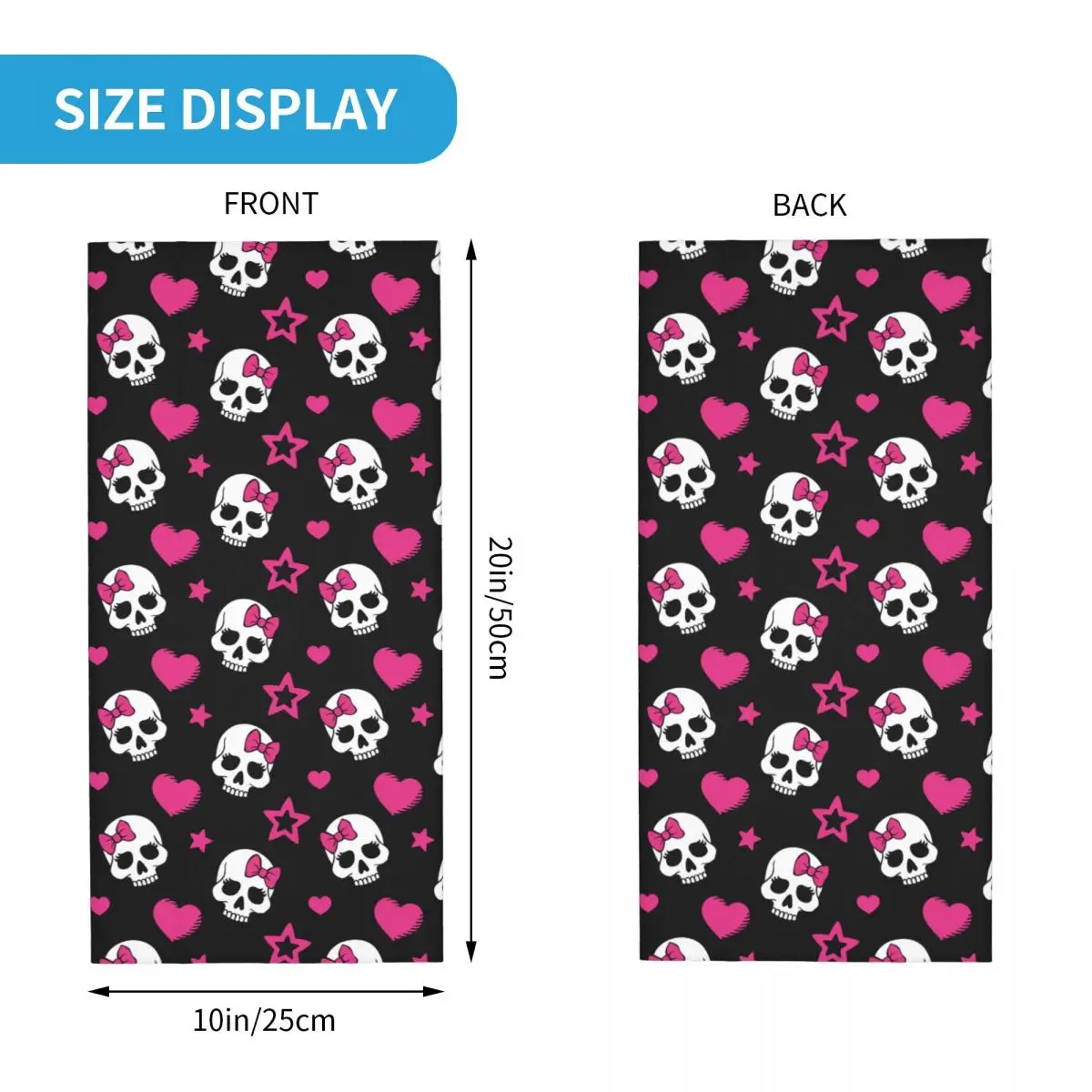 Cool Skull Bandana Neck Gaiter Printed Balaclavas Magic Scarf Multi-use Cycling Outdoor Sports for Men Women Adult Washable