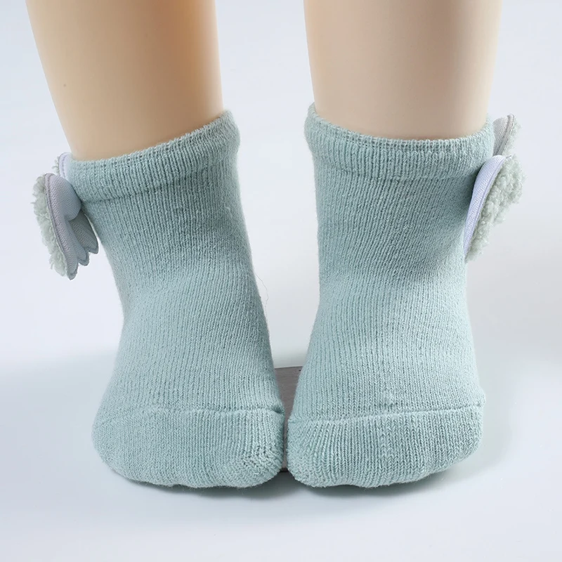 

Носки для маленьких девочек, милые Дышащие Короткие носки с ангельскими крыльями, приятные для кожи, Детские хлопковые носки принцессы для малышей