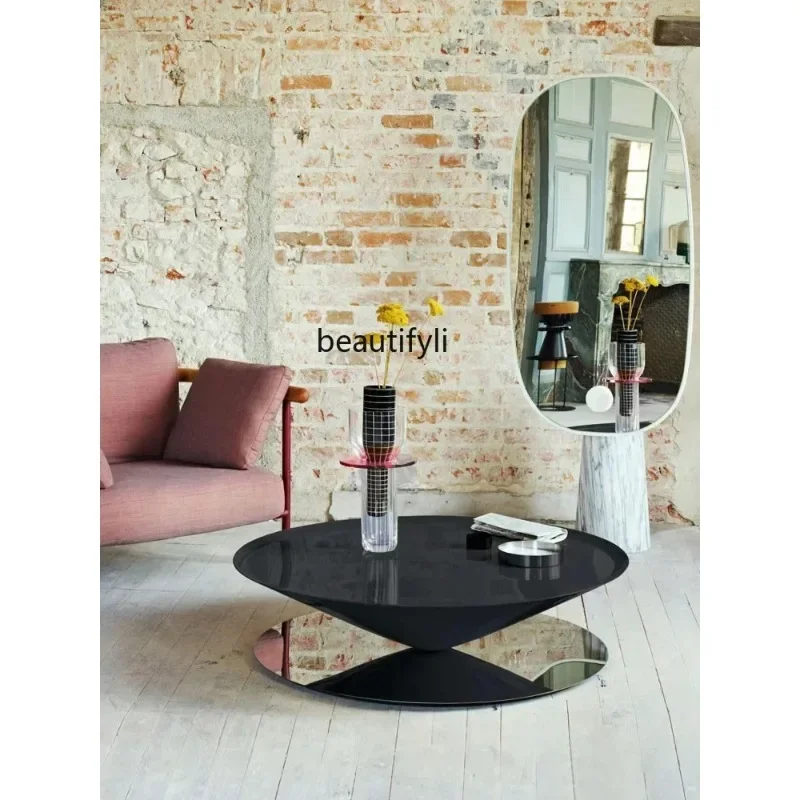 TTT Asmt59 New coffee table living room household cream wind round suspension table creative art designer, coffee table