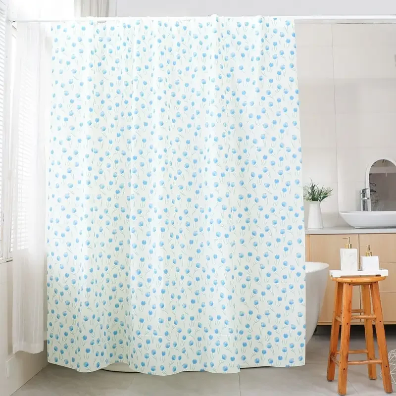 Waterproof Shower curtain high quality with hook mildew proof printed shower curtain thickened PEVA bathroom curtain