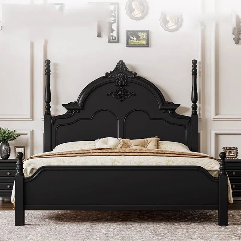 Sleeping European Bed Sun Simple Nordic Beauty Design Modern Bed Luxury Queendouble Baby Castle Wooden Cama Office Furniture