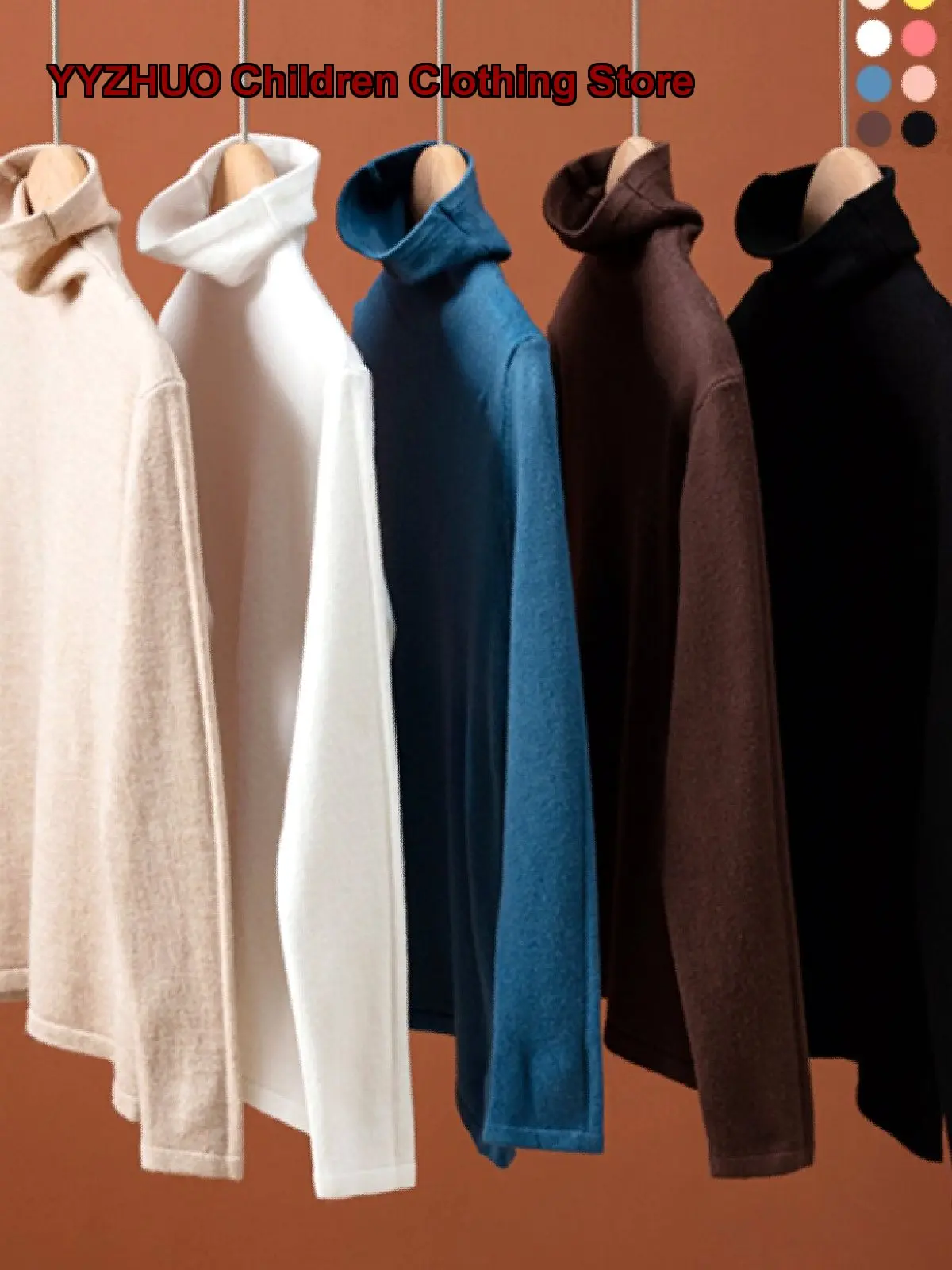 mo-shang-mi-lu-pile-collar-thin-base-layer-top-kids-knit-top-boys-girls-warm-wear