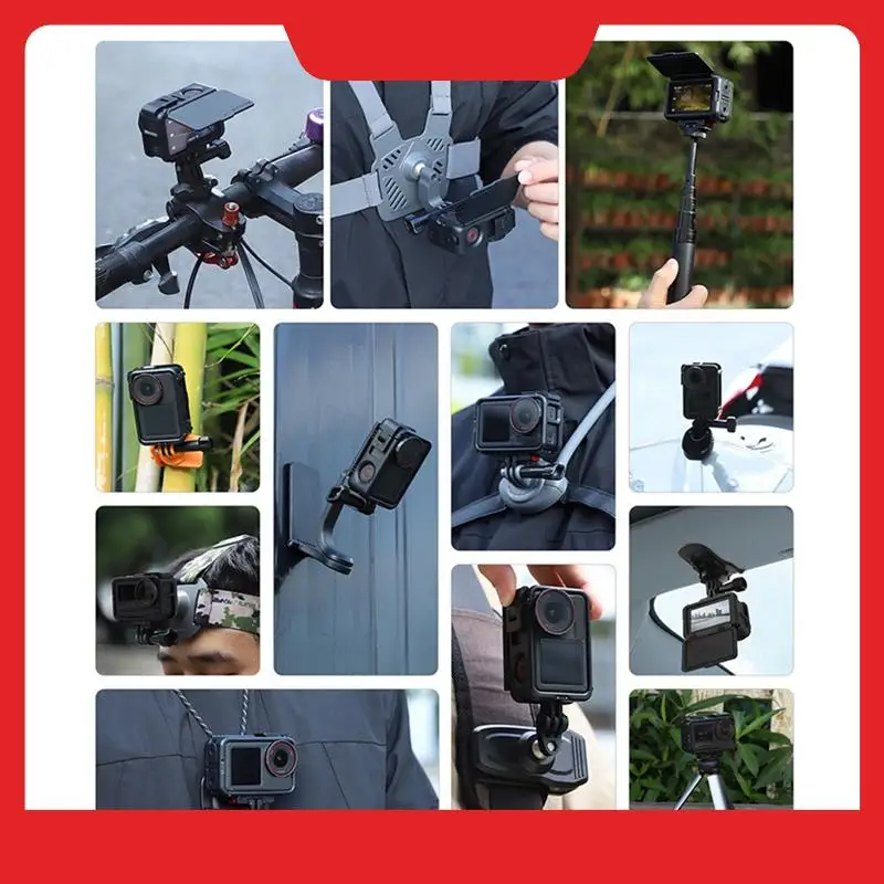 Sunnylife 2 In1 Camera Frame With Sunshade  Cage Anti Fall Protective Housing Case For DJI OSMO ACTION 5 Pro/4/3