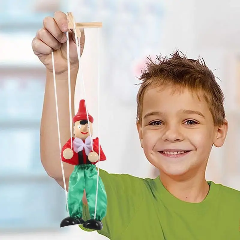 Houten Snaarpop Houten Marionet Trekkoord Marionet Speelgoed Hand Oog Coördinatie Marionet Pop Voor Mannen Vrouwen Volwassenen Jongens