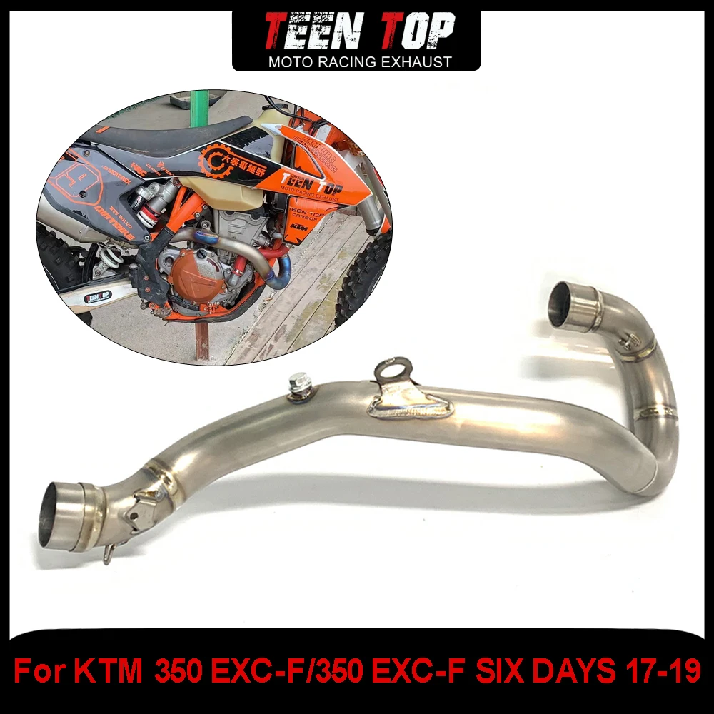 For KTM 350 EXC-F 350 EXC-F SIX DAYS Front Link Pipe High Performance Titanium Alloy Dirt Bike Escape Connect Tube 2017-2019
