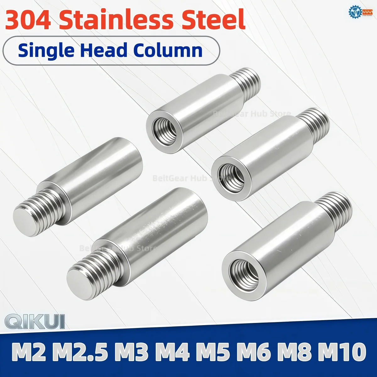 304 Stainless Steel M2 M2.5 M3 M4 M5 M6 M8 M10 Threaded Pillar Male to Female Round PCB Standoff Spacer Single Head Column