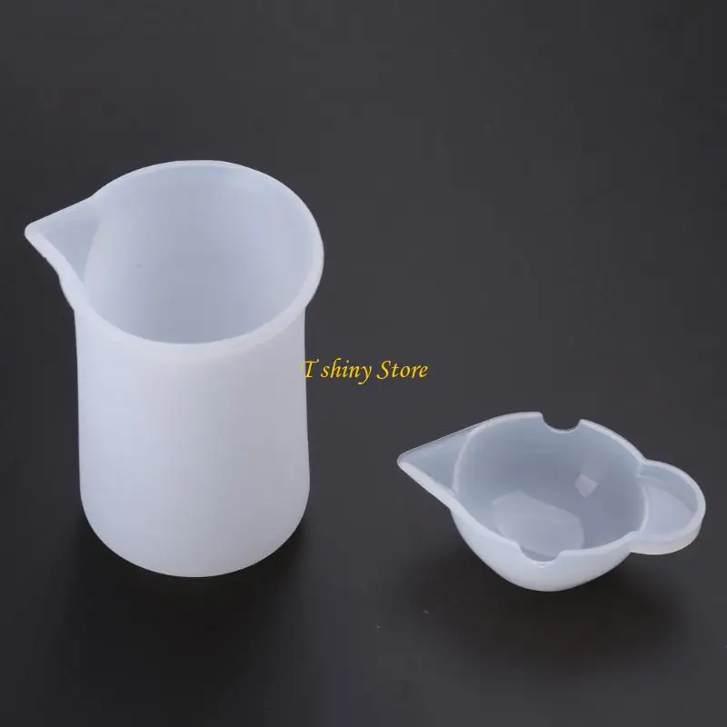 N58F 4x راتينج السليكون قياس الكؤوس مجموعة أدوات 100 مللي أكواب سيليكون عصيان التحريك ملعقة مكشطة لقالب خلط راتنجات الايبوكسي