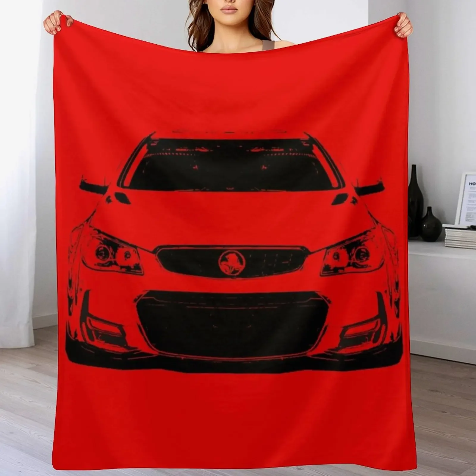 Holden VF SS Front Throw Blanket Furry Decoratives Blankets