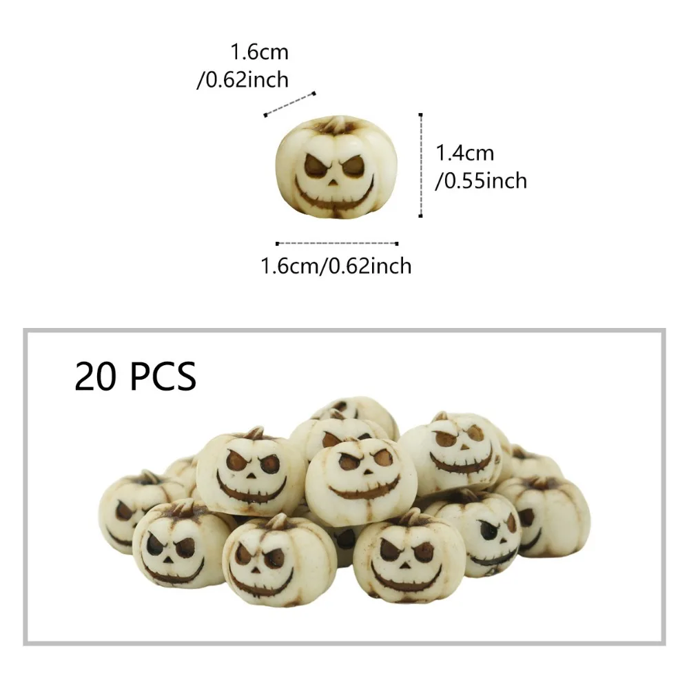 

20pcs Resin Halloween Pumpkin Decoration Scary Reusable Mini Fake Simulation Pumpkin Funny Creative Halloween Ornaments