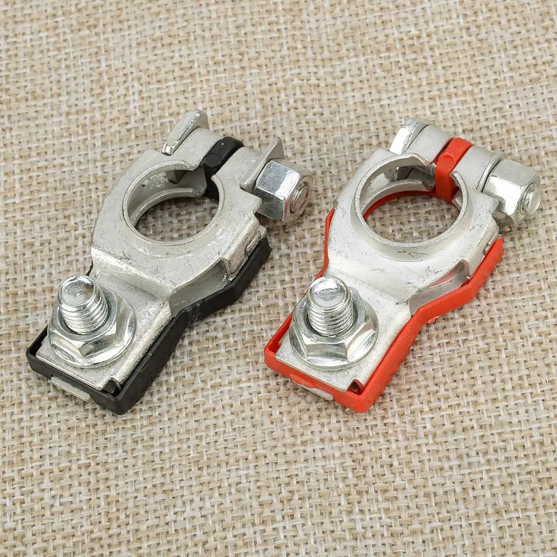 Negative & Positive Battery Terminal Connector Top Post Fit For Nissan Altima Maxima Sentra Titan