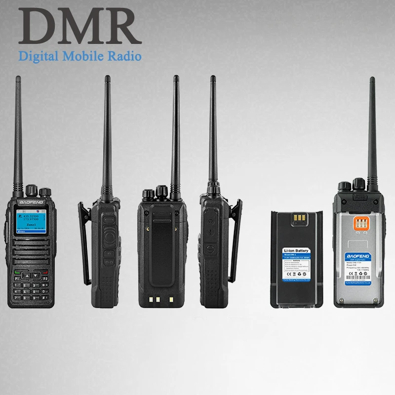 Baofeng-Walkie Talkie Digital, Rádio Analógico, Open GD77 DMR, UHF, VHF, 5W, Slot de Tempo Duplo, Tier1, Tier2, DM1701 Atualização do DR-1801