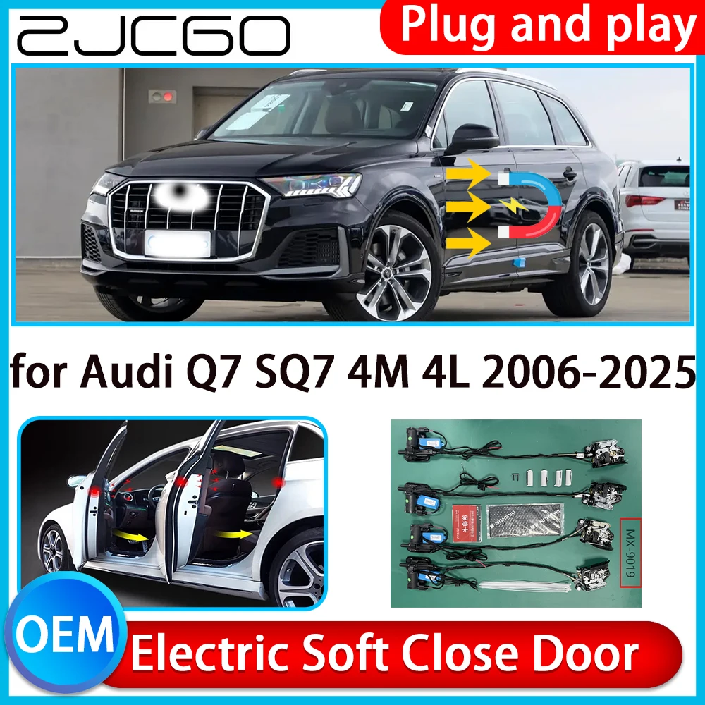 

ZJCGO for Audi Q7 SQ7 4M 4L 2006-2025 Auto Pull Car Soft Close Kit Door Power Latch Electric Door Catch Soft Closing Assist