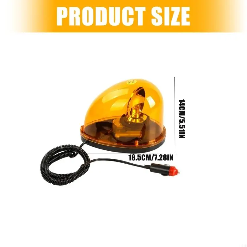 Temporary Hazard Warning Lamp for Vehicles with Base Mount, Corded Vehicle Use, and Rotating Housing Use H9EE