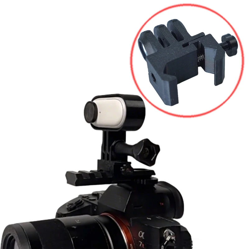 1PCS For DJI/Insta360/GoPro Picatinny Rail Mount Action Camera Fixed Adapter DIY Tactical Accessories Vlogging Equipment Holder