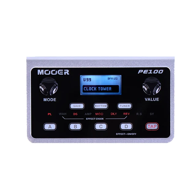 Mini Guitar Multi-Effects Processor,Portable Amp Modeling, 99 Presets, Tap Tempo Ideal Compact Electric Guitar Pedel