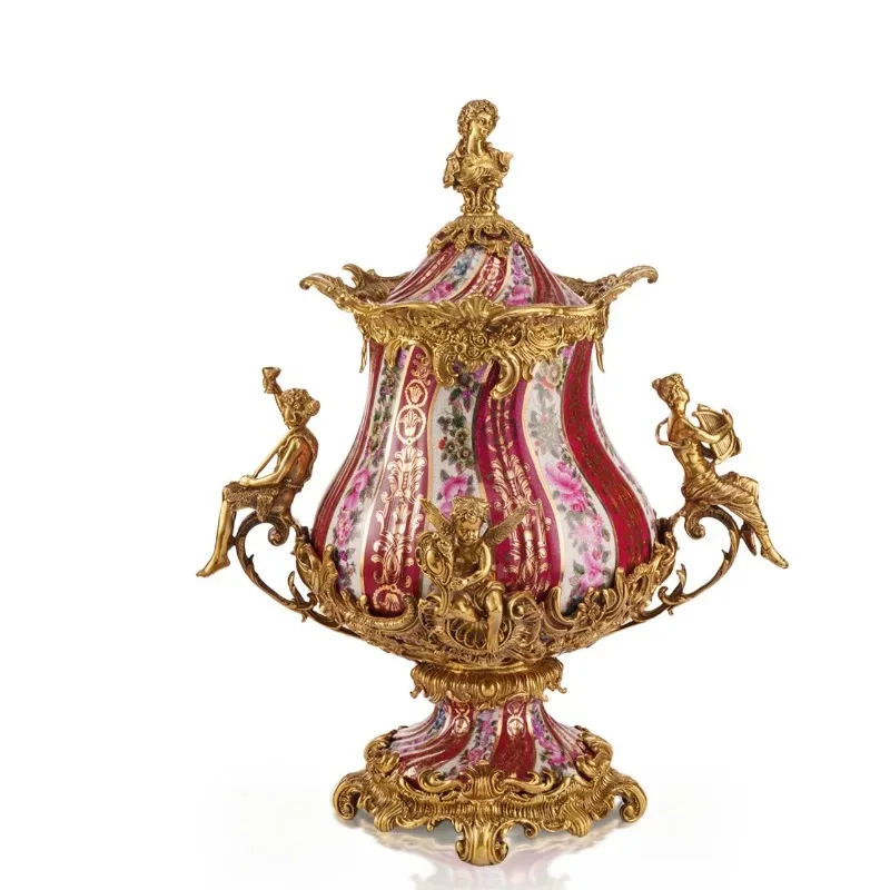 Porcelain pot villa entrance luxury decoration storage ornament