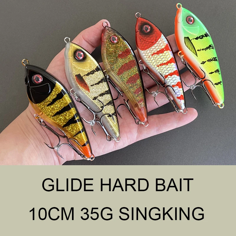 JERKBAIT SWIM GLIDE HARD BAIT 10 cm 35g Sinkender Angelköder Weitwurf Harter Kunstköder für Hecht LW125