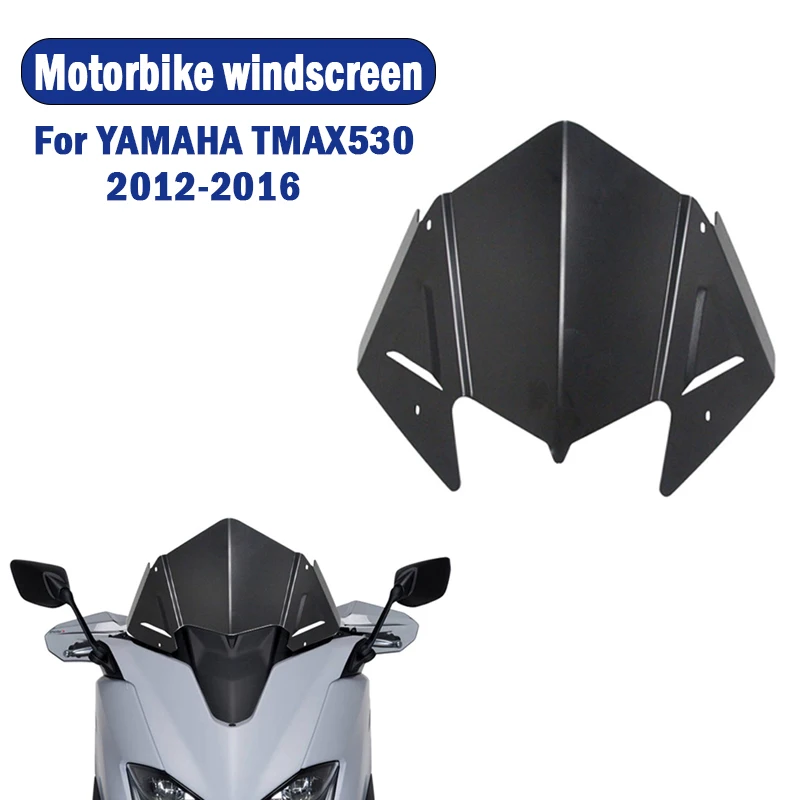 

Motorcycle Windscreen Windshield Fairing For Yamaha TMAX 530 2012-2016 2013 2014 T-MAX 530 tech max TMAX530 Black Windshield