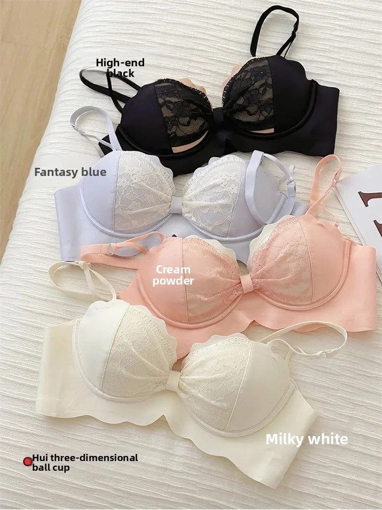 Sutiã push up para peitos pequenos, sutiã de renda sem fio que faz você parecer maior, levantamento e acolchoado para suporte, sutiã confortável Moyisu Sexy