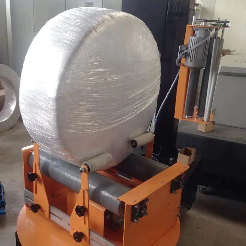 Small Former Cle Coil Paper Wheel Tire Wrapping Round Roll Stretch Film Wrapper Pallet Reel Packing Hine