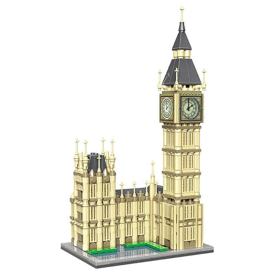 MEOA 815pcs London Big Ben Building Blocks & Bricks Set with LED Lights and Turnable Clocks - Famous Architecture Model for Kids