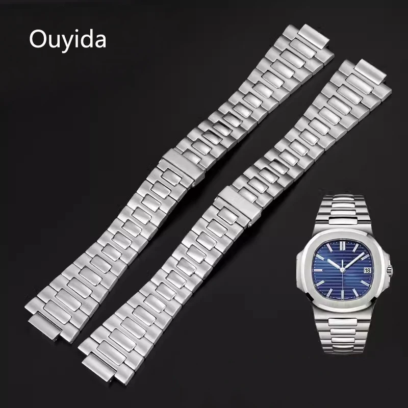 Watch accessories Band for Patek Philippe Nautilus 5711/5726 fine steel watch strap male convex stainless steel watch strap 25mm