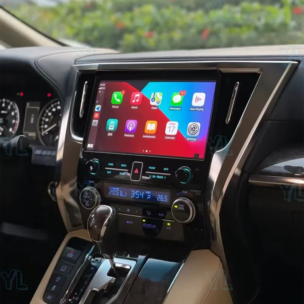 Carplay Android 13.0 Player For Toyota Alphard 30 2016 - 2018 Navigation DSP Digital Cluster WiFi GPS Car Radio Stereo Head Unit
