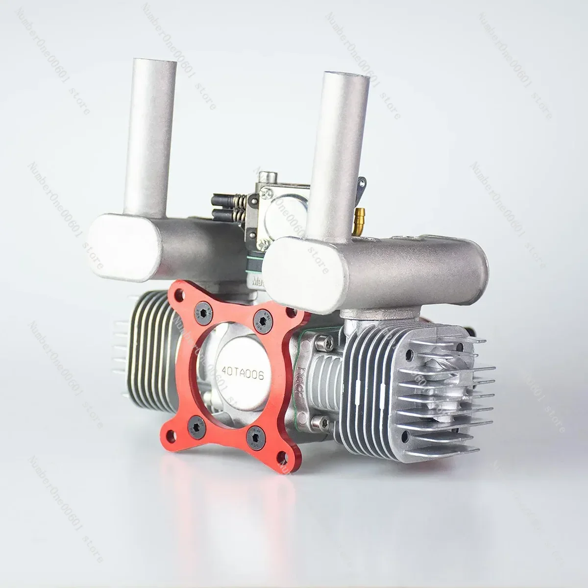 RCGF 40CC T Twin Cylinder Gasoline Engine Two Stroke with Muffler/Ignition/Spark Plug for RC Model Airplane Fuel Engine Toys