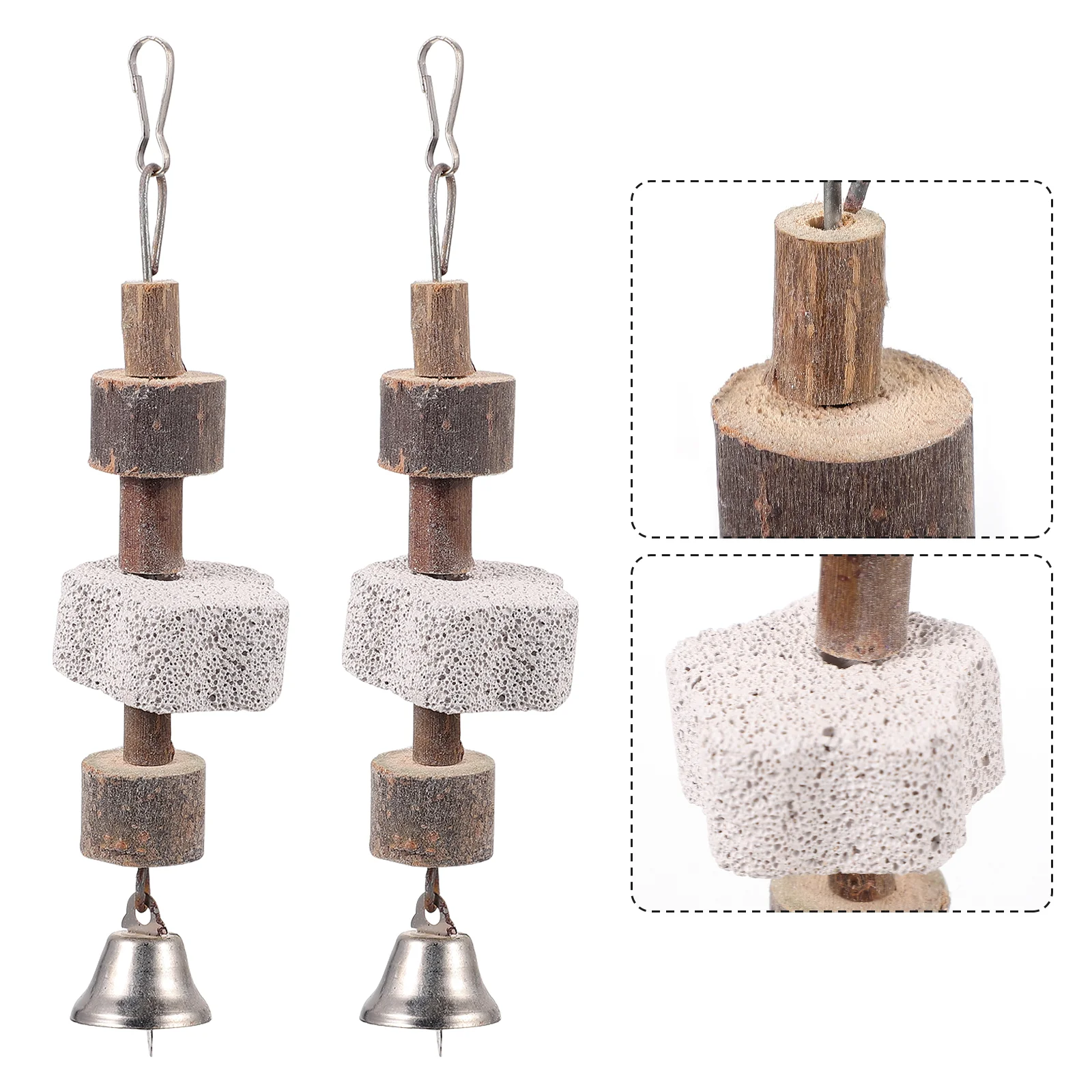 2 Pcs Rabbit Teething Stick Bunny Food Toys Chew Hamster Molar Bite Small Pet Stone