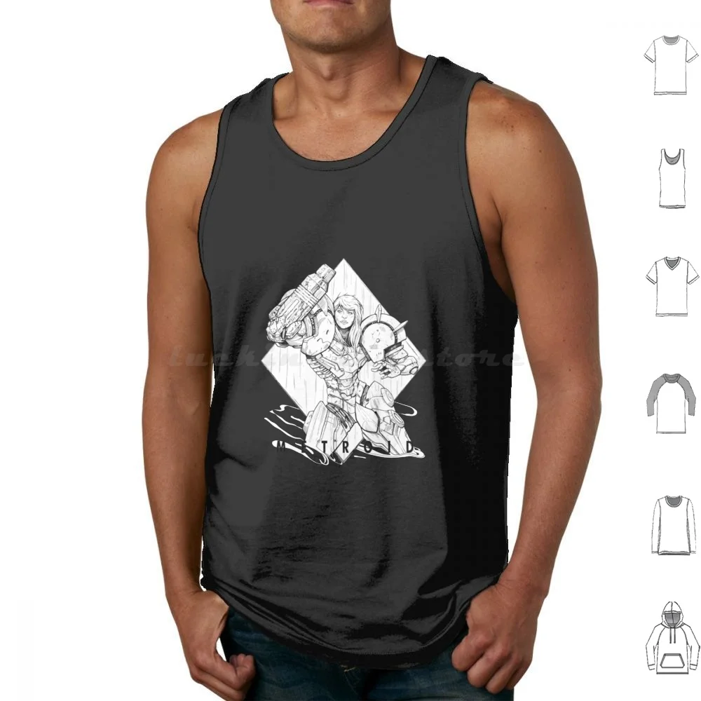 Metroid Pain Tank Tops Print Cotton Metroid Metroid Primal Metroid Dread Metroid Samus Aran Samus Dread Super Metroid