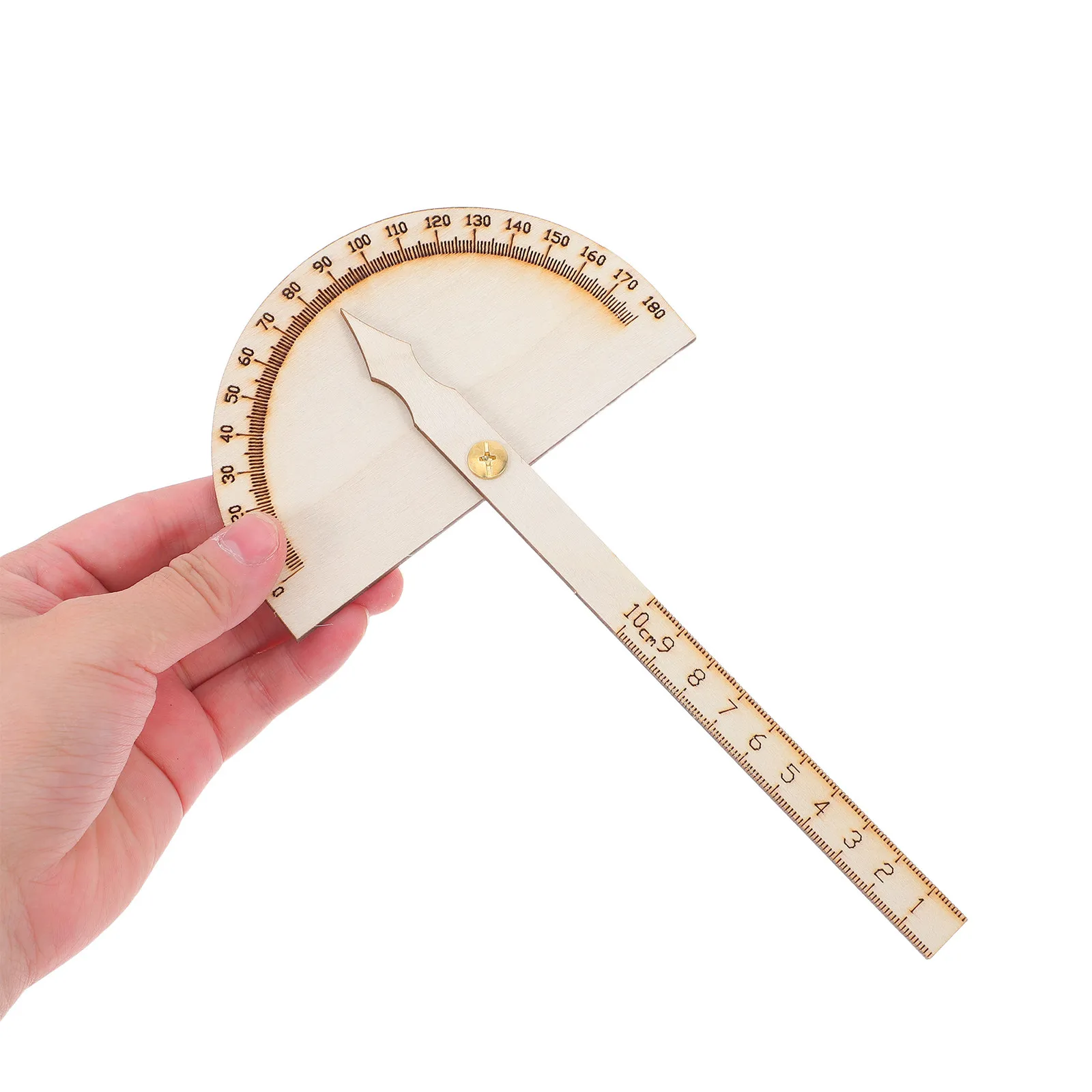 

4Pcs Wooden Protractor Ruler Set 0-180 Degrees for Students DIY Woodworking Craft Education Precision Angle Measuring Tool