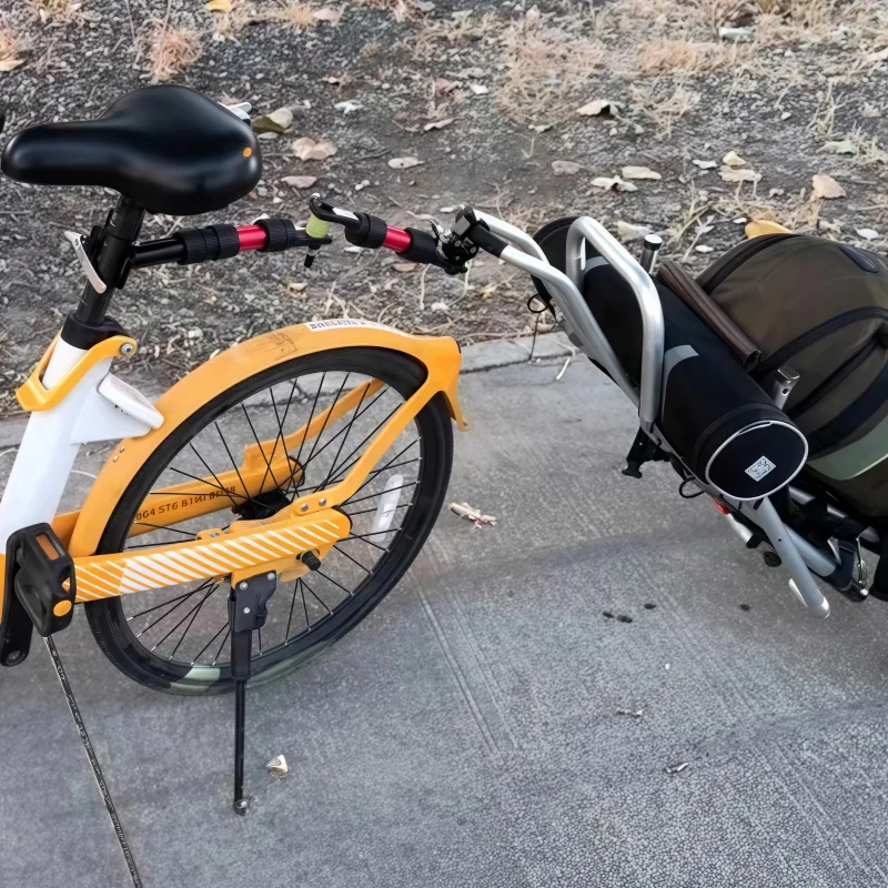 Universal Bike Railer Pole Aluminum Alloy Clamp No Tools Needed Quick Install Trailer Bicycle Modification Parts Accessories