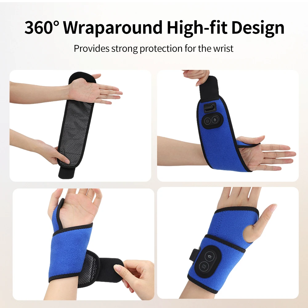 Electrically Heated Wrist Support sleeve Adjustable Wrist guard Breathable Strap Sports and Hand Joint Protection Tool 