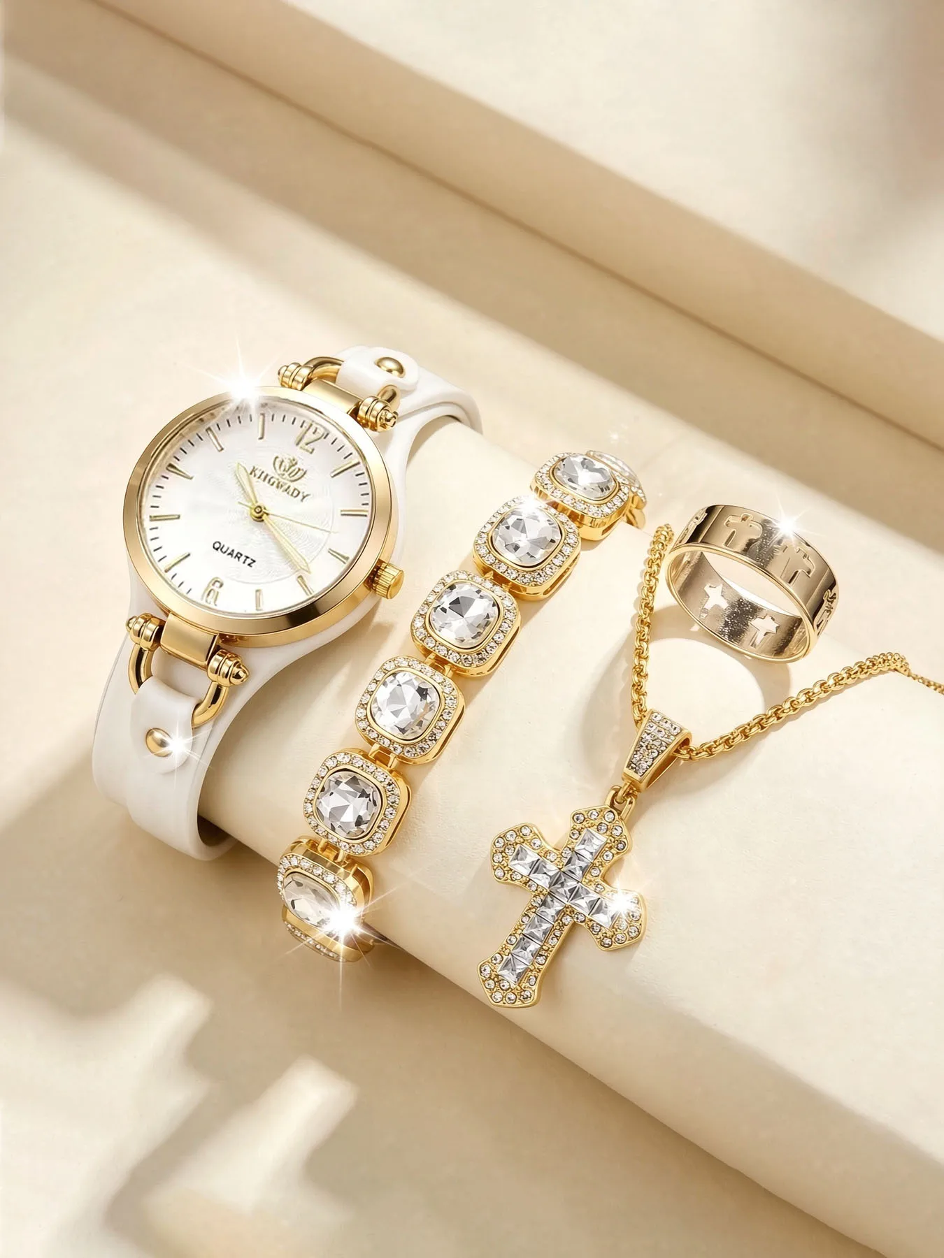 Quartz Fine Leather Strap Women's Watch, Fashionable and Simple Small Dial Women's Watch