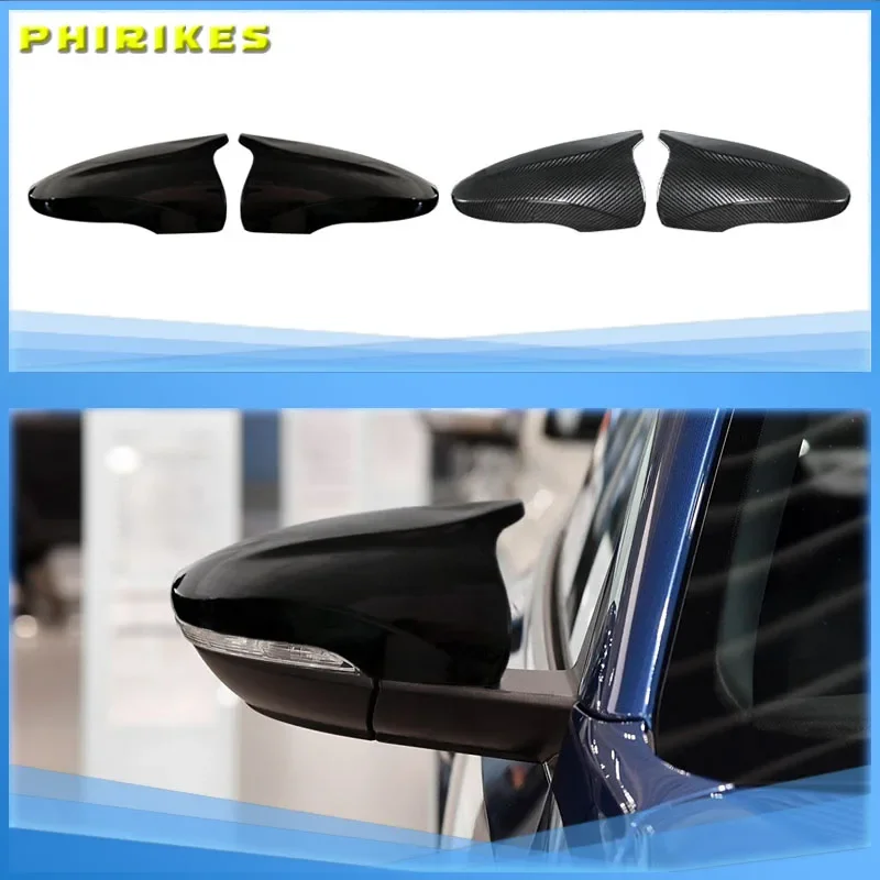 

2X Side Wing Mirror Cover Caps For VW JETTA MK6 Volkswagen Passat B7 Scirocco Beetle CC Eos Rearview Mirror Cover Add on