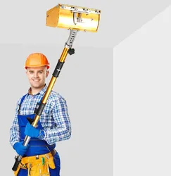 Aluminum alloy Wall Plastering Tools Concrete Trowel Scraping Powder Wall Plaster Dust Trowel Putty Scraper telescopic rod