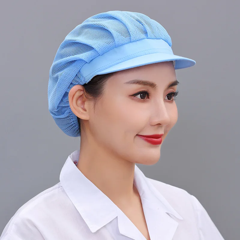 Food Service Caps Breathable Cap Workshop Canteen Kitchen Restaurant Hotel Bakery Waiter Chef Work Hats Female Women Chef Hat