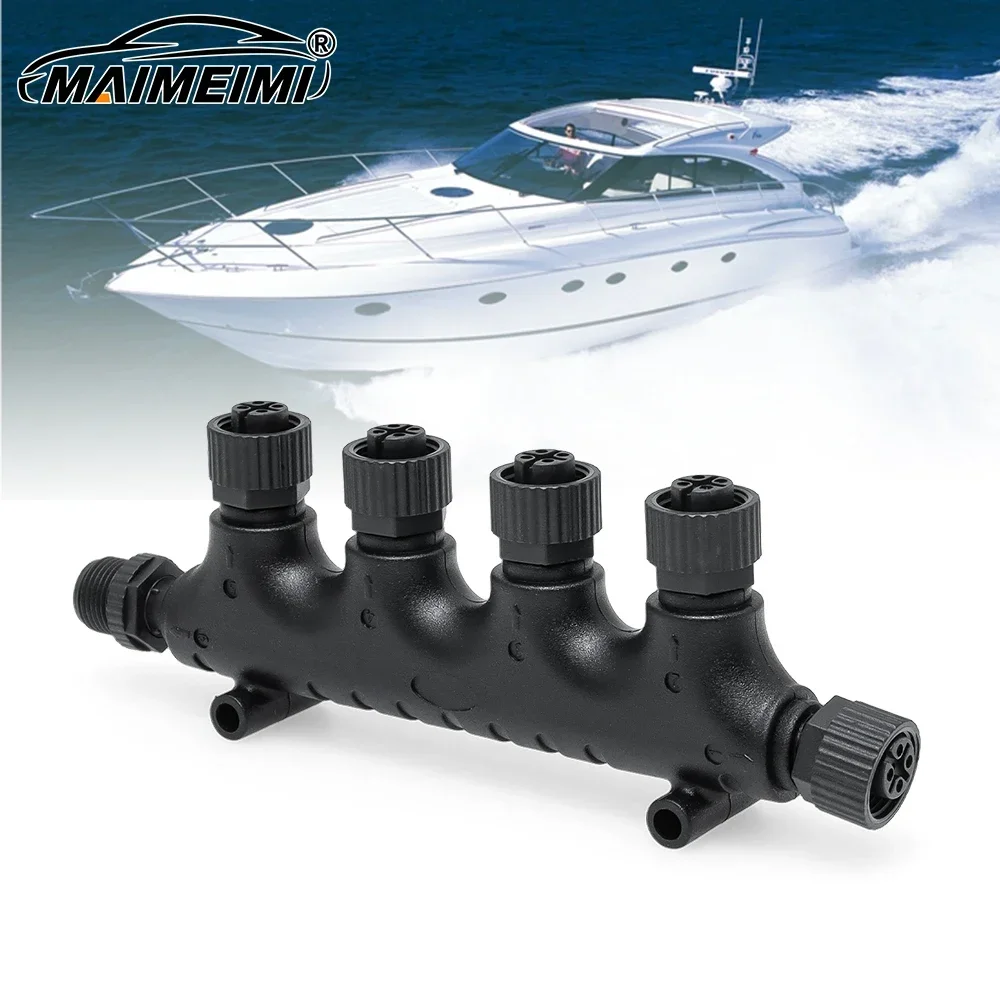 

Адаптер разъема NMEA2000, 5-контактный, 4-портовый Т-разъем, 5 гнездовых и 1 штекер, комбинированные водонепроницаемые авиационные разъемы IP67, Т-образный разветвитель