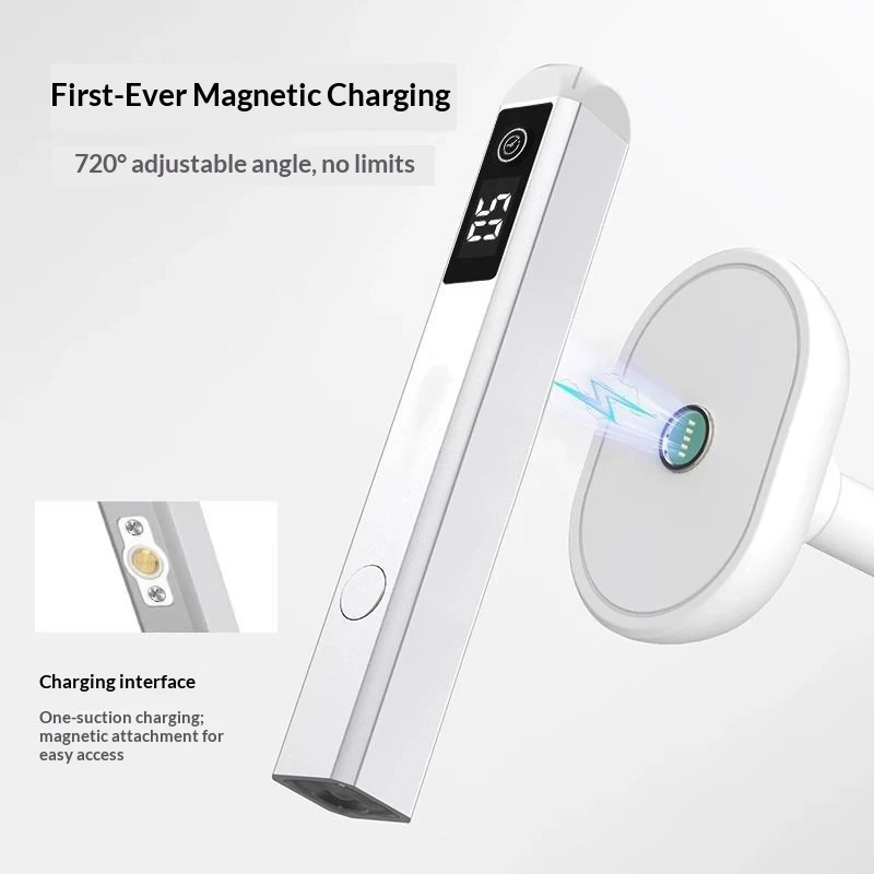 Portable UV Nail Lamp Magnetic Charging Handheld Nail Dryer Power Storage Foot Pedal Control Gel Nail Fast Drying LED Light Pen