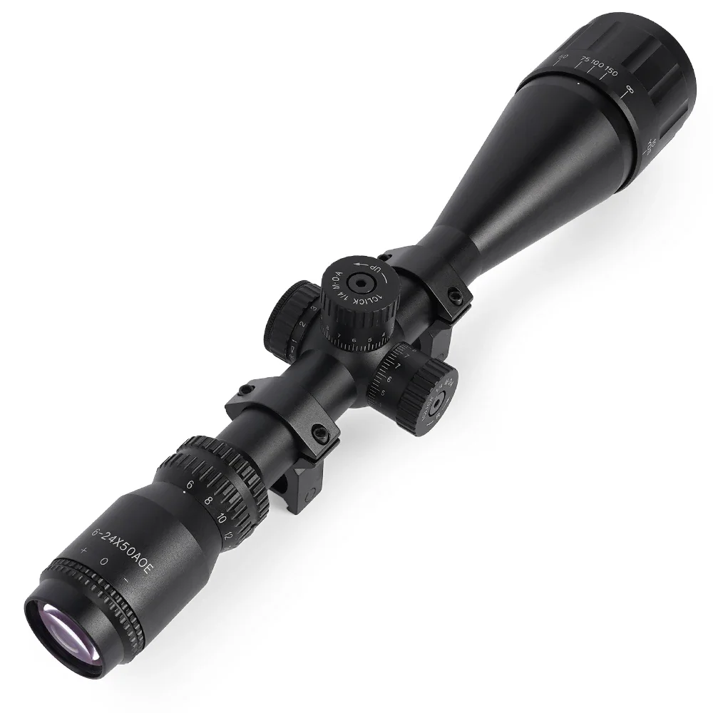 

Tactical Long-Range 6-24x50 AOEG Optical Sight Red/Green Dot Laser Combination Adjustable Focal Length for Hunting