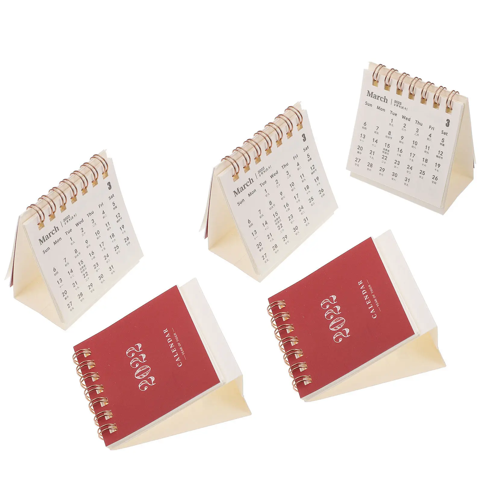 

Компактные настольные бумажные календари, 5 шт., складные, мини-календарь на 2022 год, для офиса и дома, ежедневный планировщик, блокнот для заметок